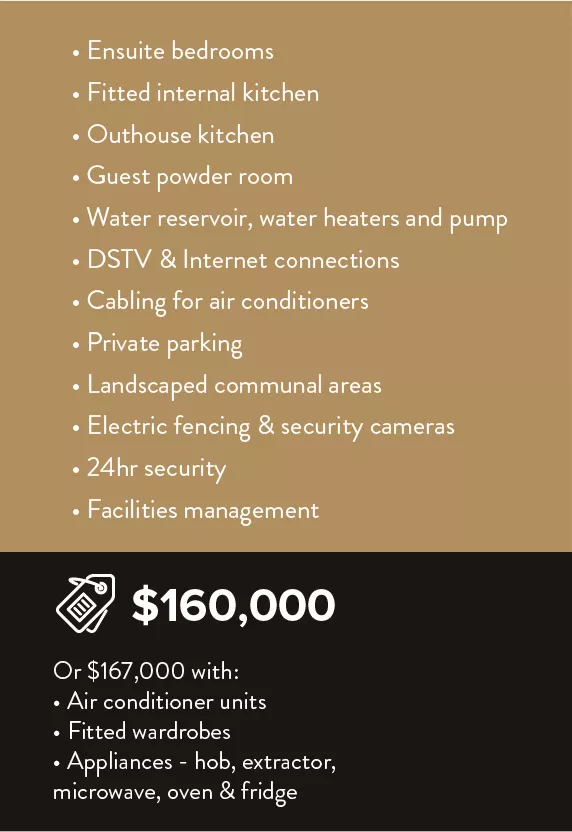 3 Bed with terrace Price & details